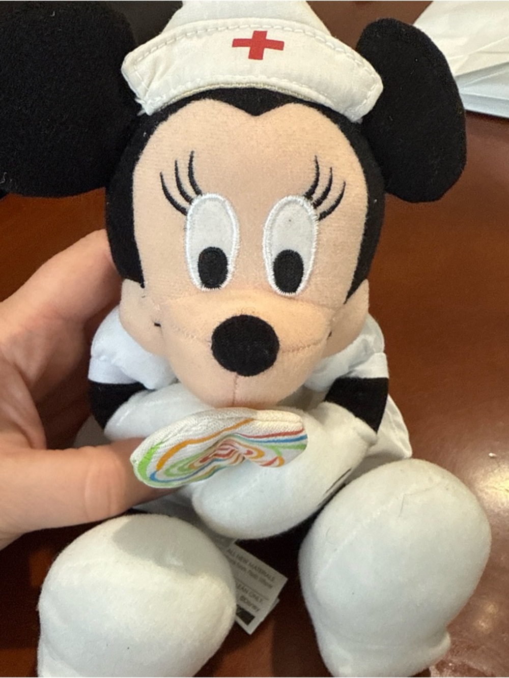 2004 Disney SEGA Minnie Mouse Nurse Plush Prize Redemption Rare Lollipop VTG